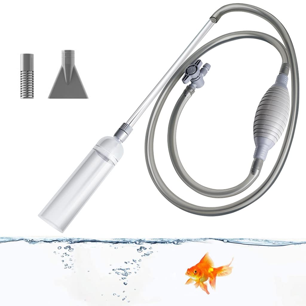 Qpets 2.6M Manual Fish Tank Cleaner/Fish Tank Siphon and Gravel Cleaner A Hand Syphon Pump to Drain Aquarium Cleaning Tool Gravel Cleaner Aquariums Siphon Pipe for Aquarium Qpets 2.6M Manual Fish Tank Cleaner/Fish Tank Siphon and Gravel Cleaner A Hand Syphon Pump to Drain Aquarium Cleaning Tool Gravel Cleaner Aquariums Siphon Pipe for Aquarium